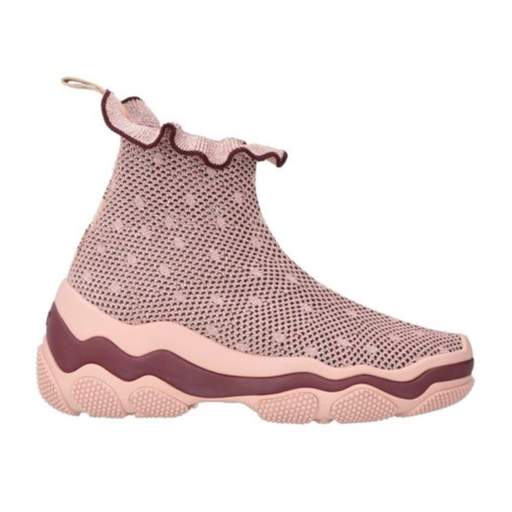 RED Valentino Round Toe High-Top Sneakers
